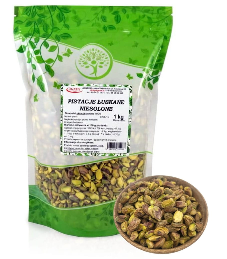 Pistacje łuskane niesolone 1kg