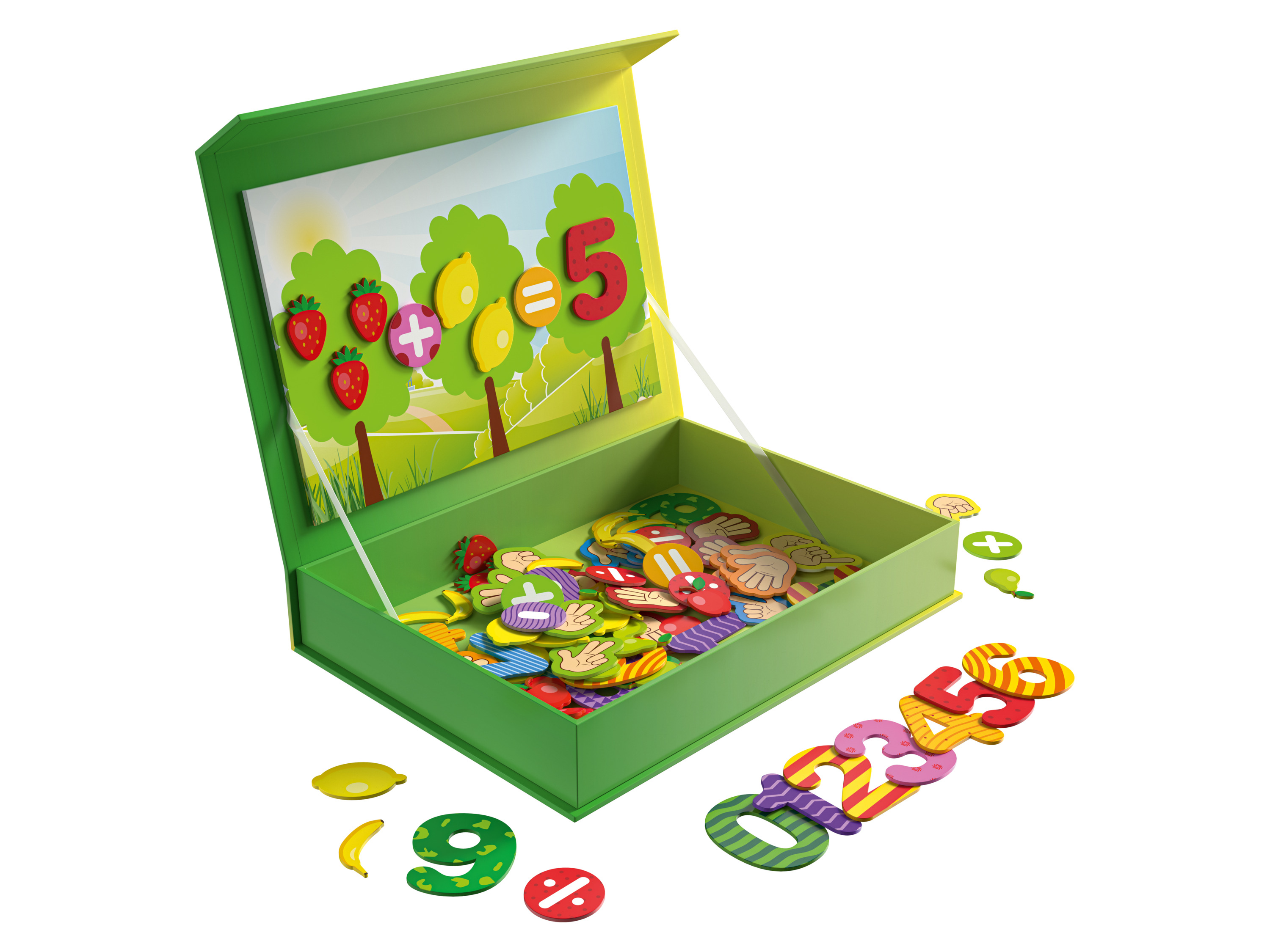 Playtive Magnetyczne puzzle edukacyjne, 126/131 elementów Liczby