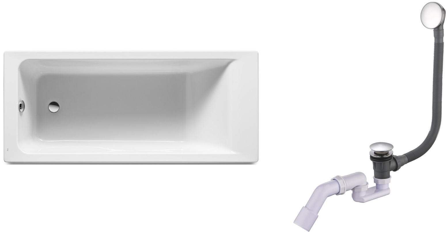 Darmowa Dostawa - Wanna prostokątna 170x75 cm biała Roca Easy abset1891