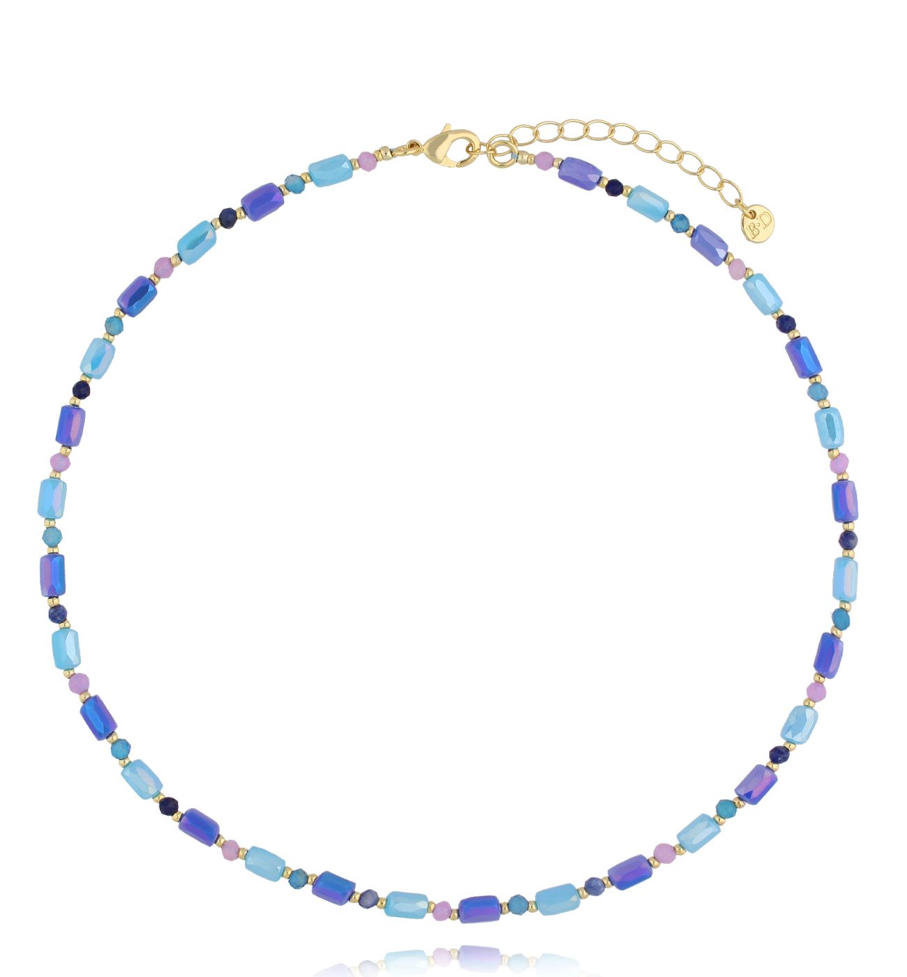 Naszyjnik z kryształkami granatowy NSC0530