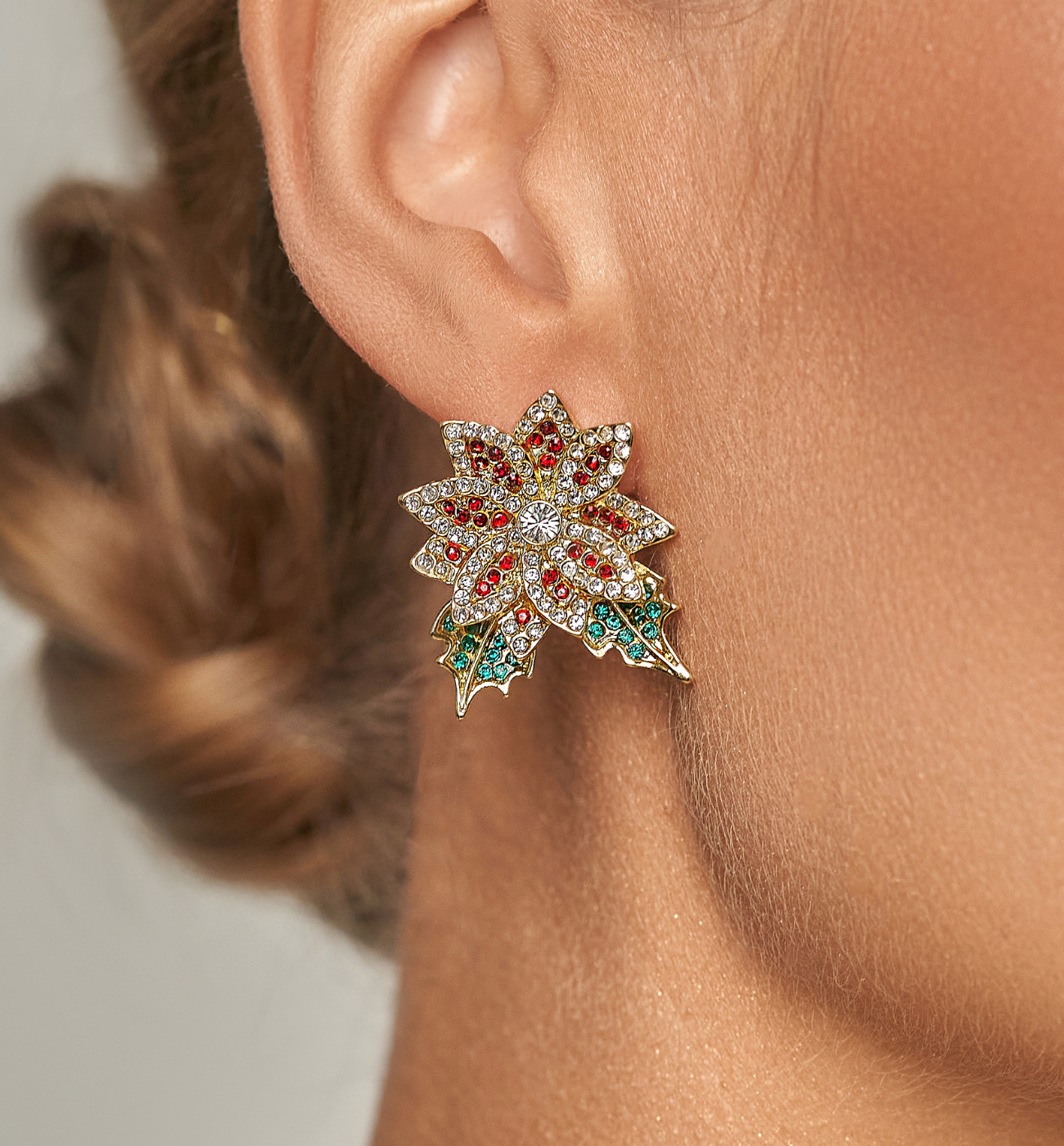 Kolczyki złote z gwiazdą betlejemską Star KSS1746