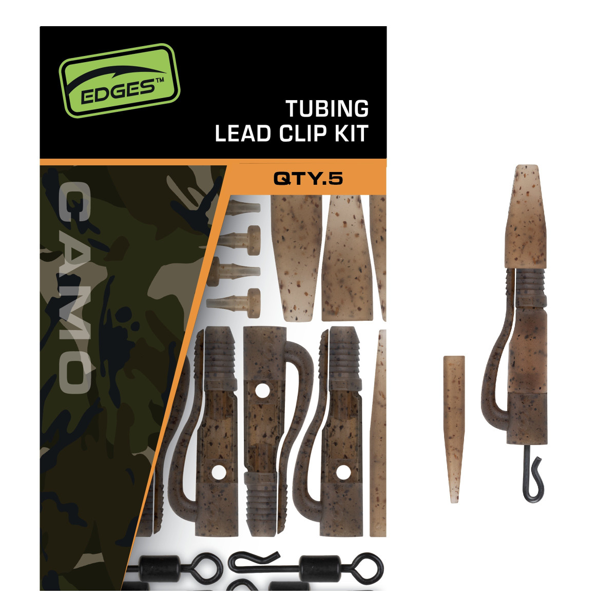 Fox Edges Zestaw Camo Tubing Lead Clip Kit