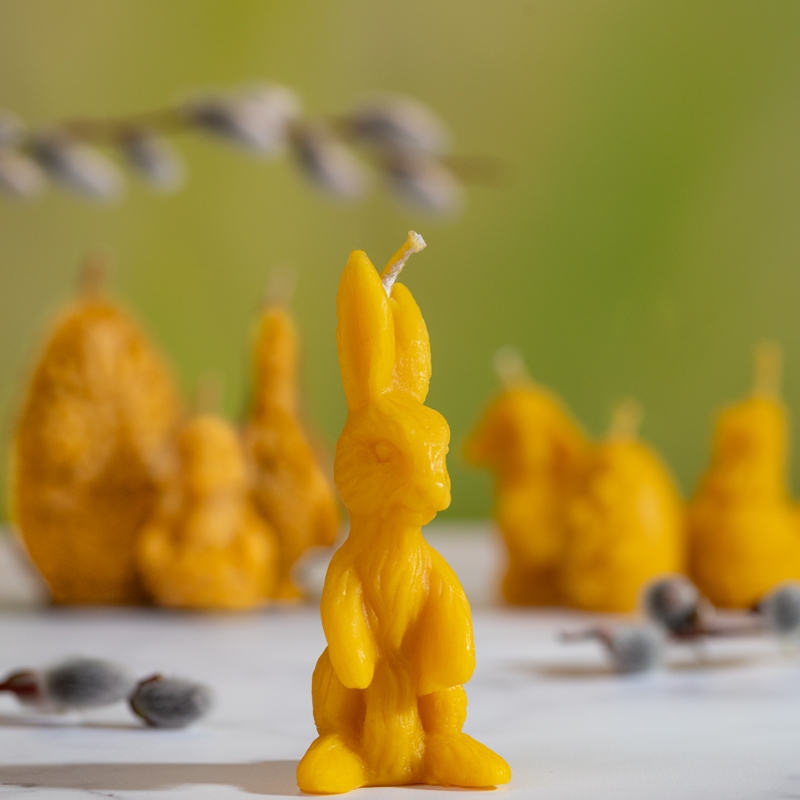 Świece wielkanocne Zajączek - Pasieka z Pasją Hawran