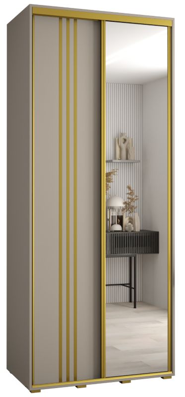 Szafa przesuwna Abiks 45 wysoka Dakota 7 120 kaszmir+kaszmir+złoty 1 szt