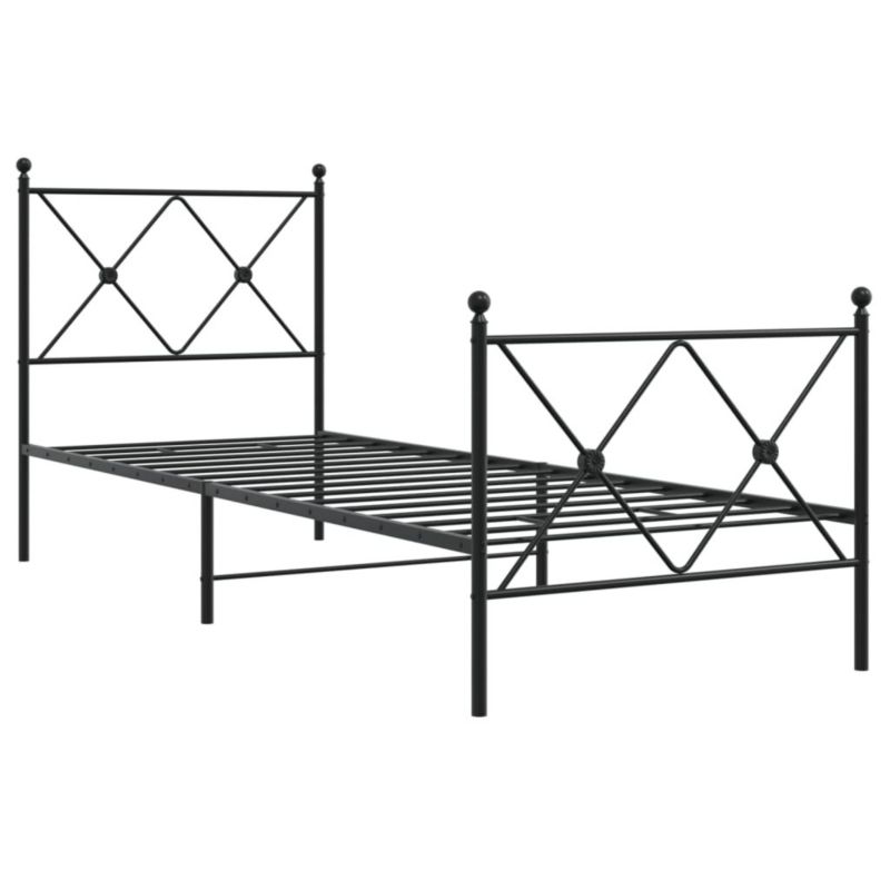Łóżko metalowe WaszeMeble 80x200 cm czarna WM-376511 1 szt.