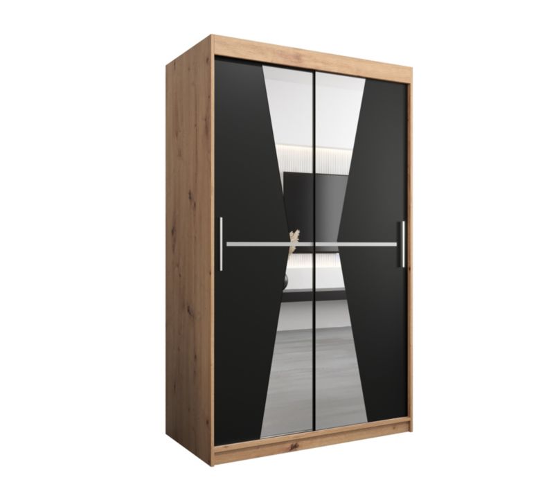 Szafa przesuwna Garderoba Abiks MAROKO 120 artisan/czarny 1 szt.