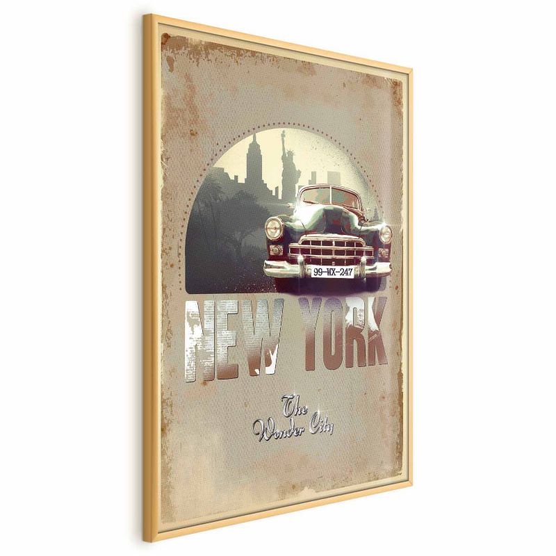 Plakat Artgeist New York 29,7x42 cm z ramą złotą 1 szt