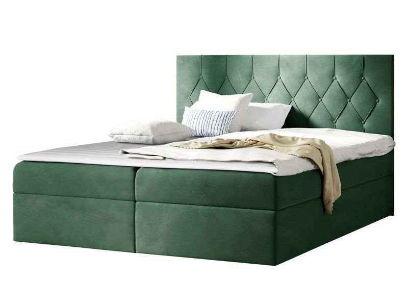 Łóżko kontynentalne MIRJAN 24 Sky 180x200 ciemna zieleń 1 szt.