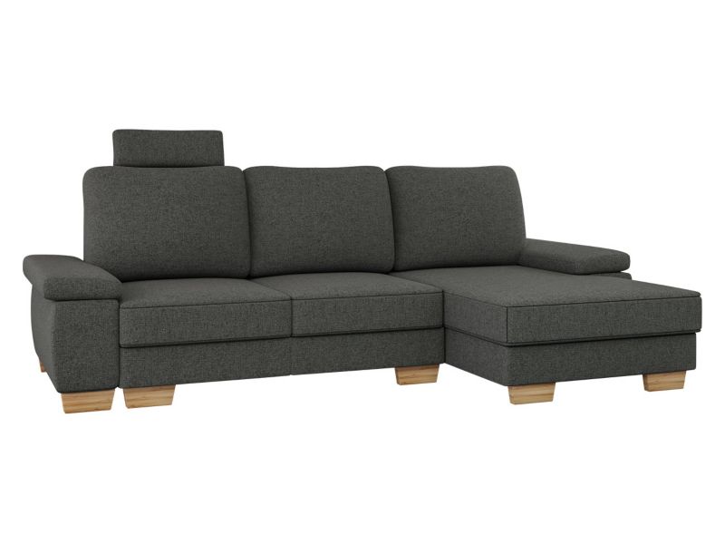 Narożnik MIRJAN 24 z funkcją spania Chivas 1 prawy 2R-LC plecionka ciemny popiel 1 szt.