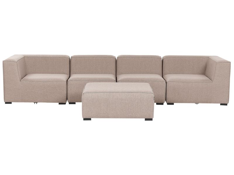 Sofa z ottomaną Arezzo Beżowy 1 kpl