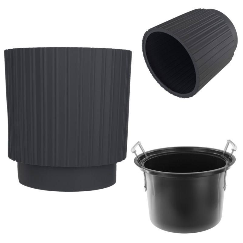 Doniczka KADAX Donica Na Kwiaty 30cm Osłonka Z Wkładem Kwietnik Plastikowa 1 szt.