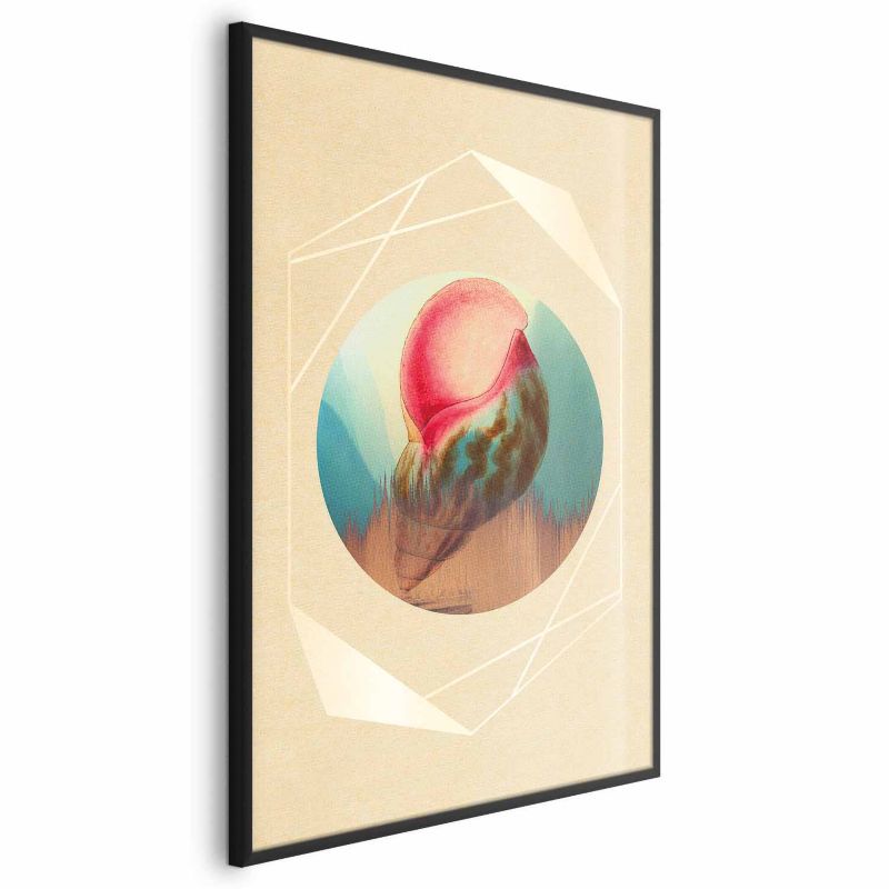 Plakat Artgeist Muszla 21x30 cm z ramą czarną 1 szt