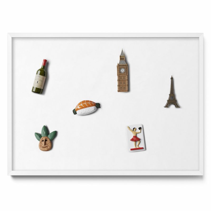 Tablica magnetyczna na ścianę Tulup 70x50 cm Kolor biały w białej ramie 1 szt.