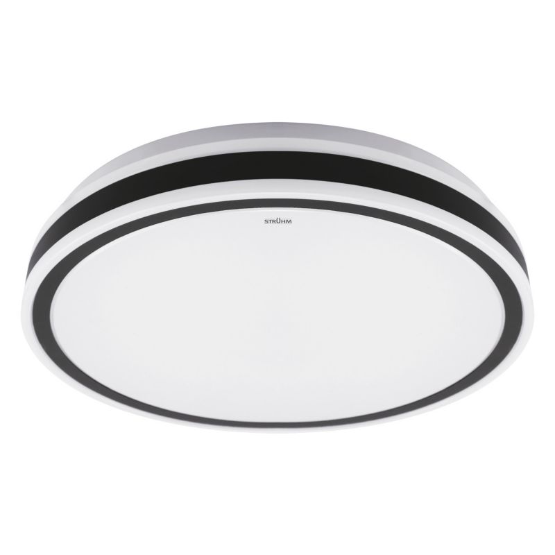 Plafon Struhm Aurelia biało-czarny LED 48W 4100K 3160lm łazienkowy IP44 wym: 6,5 x 48 x 48 cm tworzywo sztuczne - 1 szt.