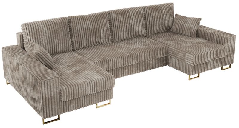 Narożnik MKS Meble DORIAN U uniwersalny jasnobrązowy sztruks 1szt.