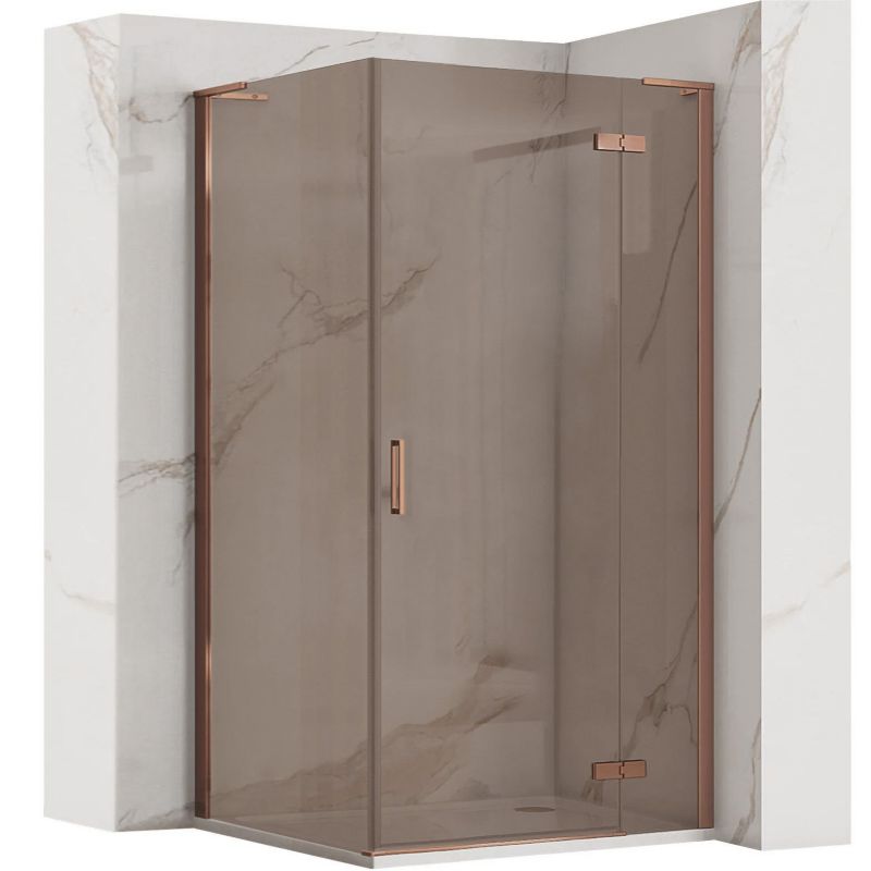 Kabina Prysznicowa Rea Hugo 90X80 Miedź Szczotkowana 80X90X200,5Cm 1 Szt