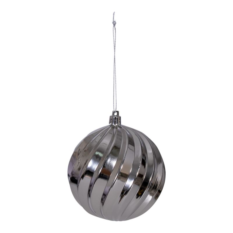 Bombki 10 cm 4 sztuki srebrne