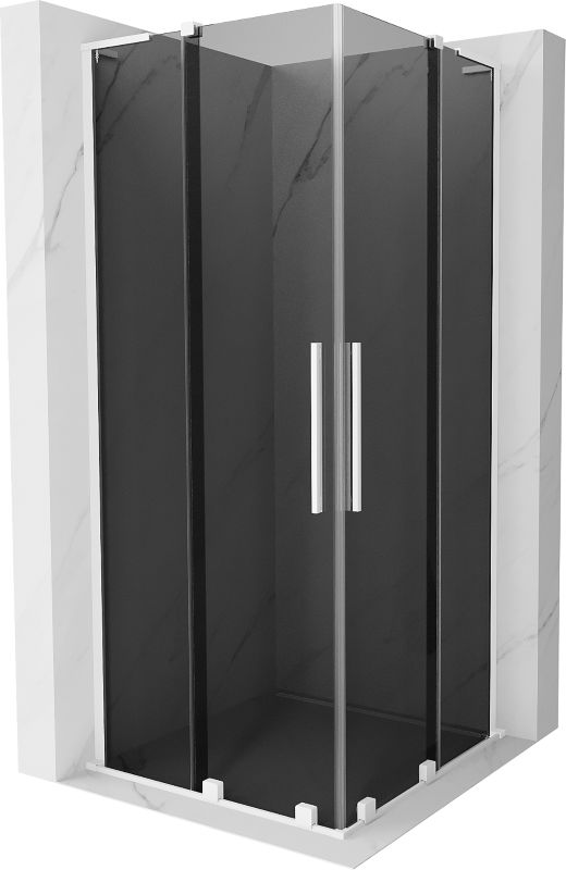 Kabina prysznicowa Mexen Velar L Duo rozsuwana 100 x 100 cm grafit biała 1 szt.