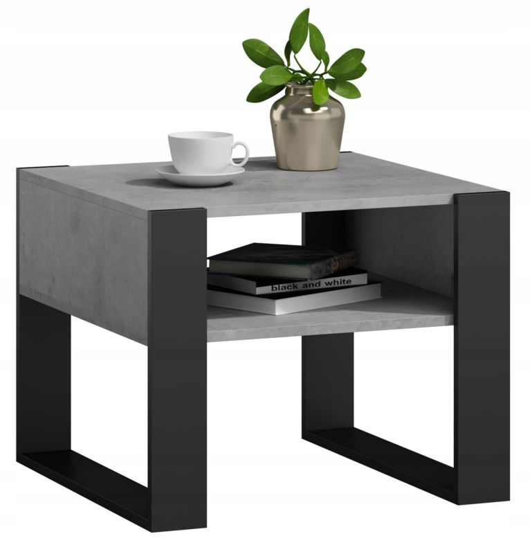 Ława Matkam stolika KAJA Kwadrat 60 cm Per beton-czarny 1 szt.