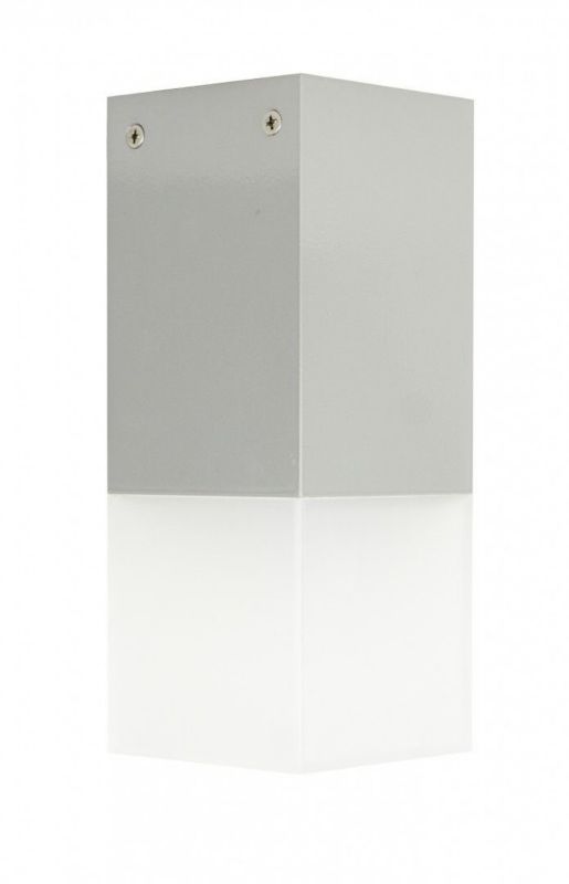 Lampa sufitowa zewnętrzna SU-MA Cube srebrna 1 x E27 x 20W IP44 wym: 20,5 x 8 x 8 cm - 1 szt.