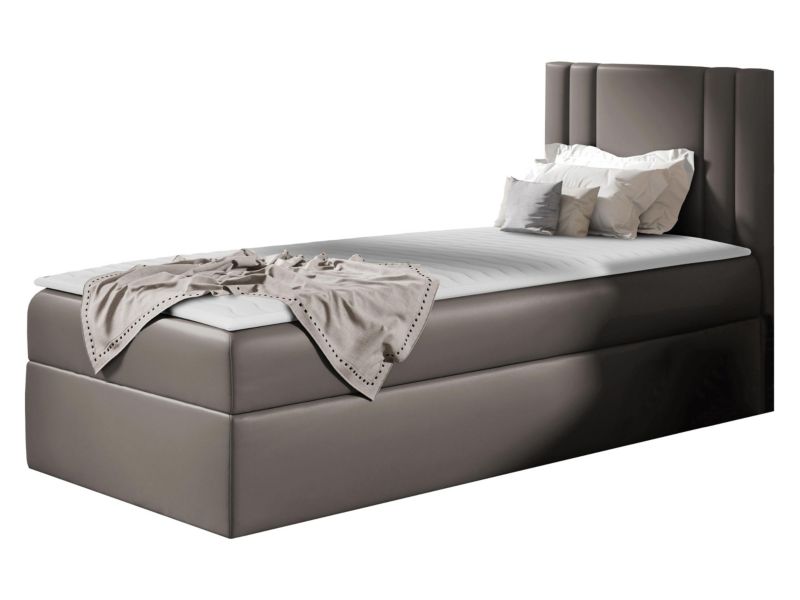 Łóżko kontynentalne MIRJAN 24 Carmen Mini 90x200, Strona: Prawa ekoskóra mysi szary 1 szt.