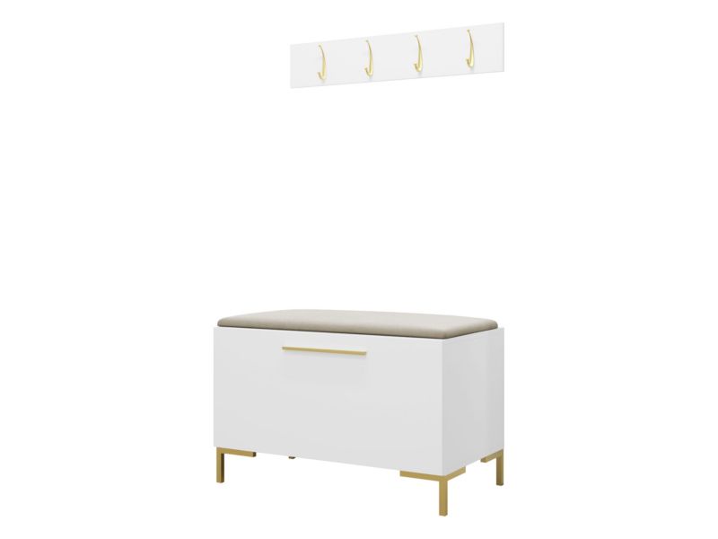 Garderoba MIRJAN 24 Zilion VIII biały + beżowy 1 kpl.