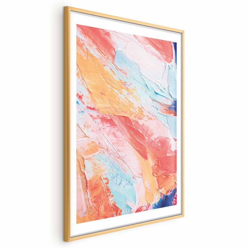 Plakat Artgeist Kolorowa Harmonia 40x60 cm z ramą złotą 1 szt