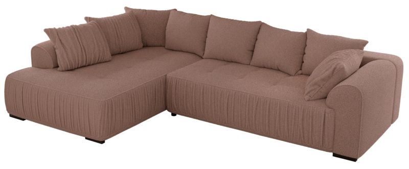 Narożnik MKS Meble ORTA L strona lewa różowy boucle 1szt.