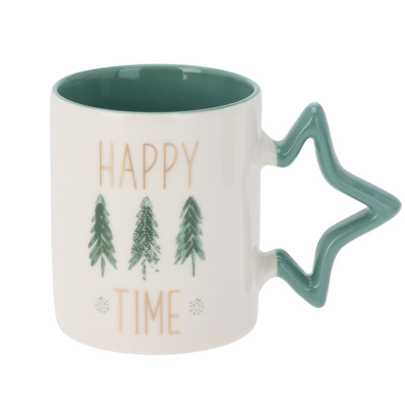 Kubek EDANTI Z Uchem Świąteczny 380 ml Porcelanowy Zimowy 1 szt.