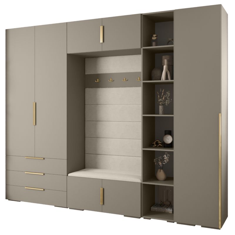 Garderoba do przedpokoju Abiks INOVA 1 Z11 kaszmir+złoty+manila02 1szt.