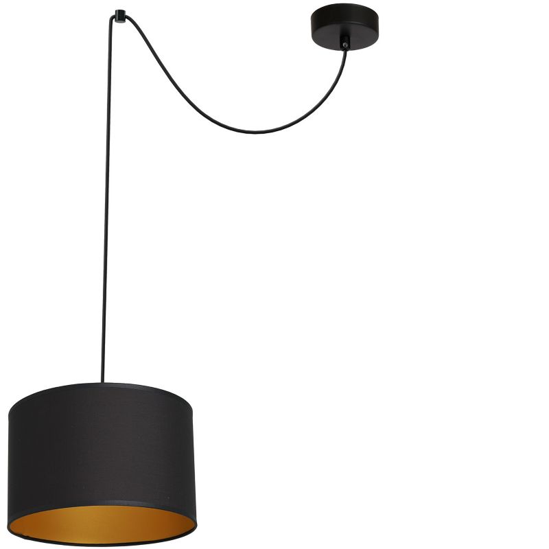 Lampa wisząca Luminex Spindel Shade czarny matowa-złota wym: 250 x cm 1xE27 x 15W 1 szt.