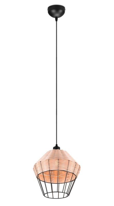 Lampa sufitowa wisząca RL Borka brązowo-czarna wym: 150 x 30 x 30 cm 1xE27 x 1 szt.