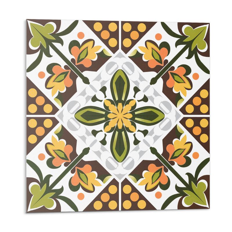 Kafelki samoprzylepne Wallfluent 50x50 cm Symetryczny motyw florystyczny 4 szt.