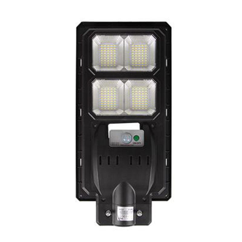 Lampa LED solarna uliczna MasterLED 200Wl 6000K IP65 czujnik ruchu i zmierzchu z pilotem czarna 1 szt.