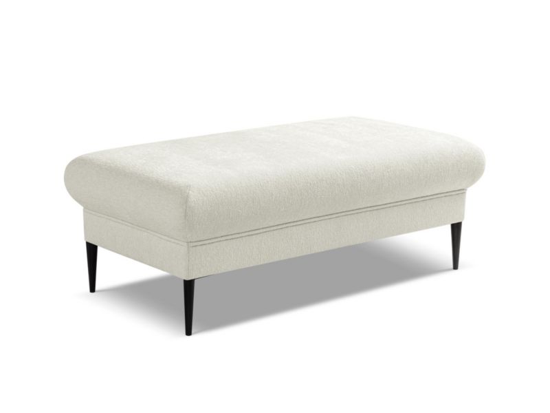 Pufa LaMiaSofa DIANO z tkaniny szenilowej 111x60 cm jasny beż 1 szt.