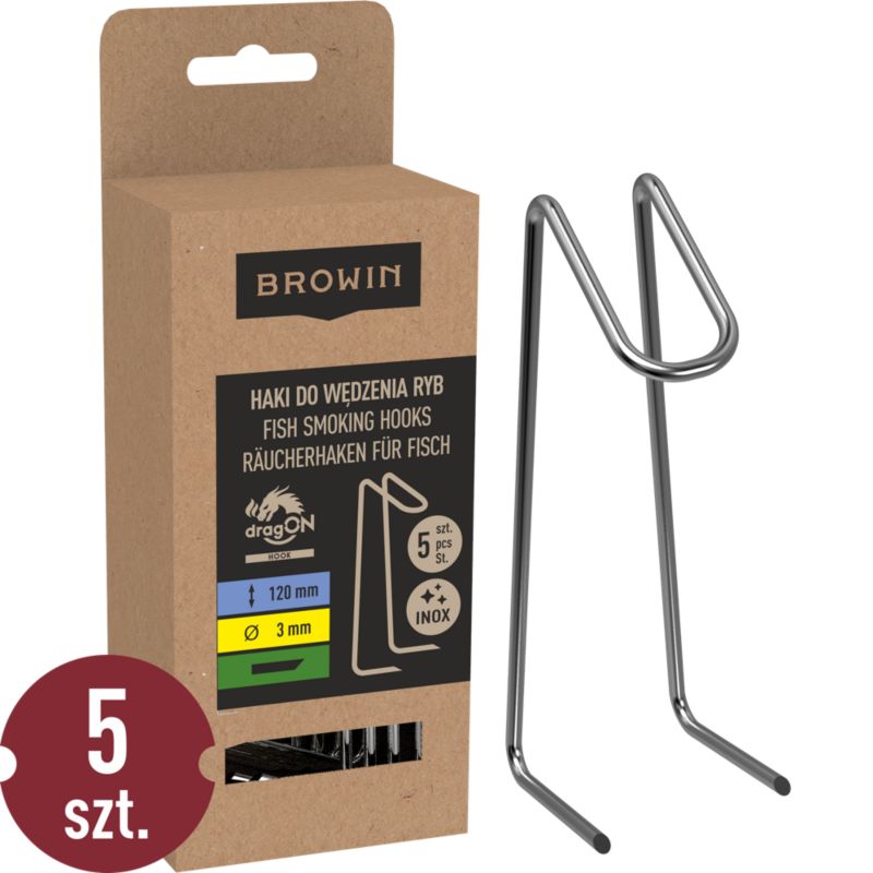 Haki do wędzenia ryb - podwójne 5 szt.