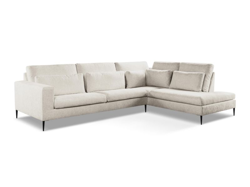 Narożnik prawostronny LaMiaSofa DIANO z tkaniny szenilowej 314x222 cm beżowy 1 szt.