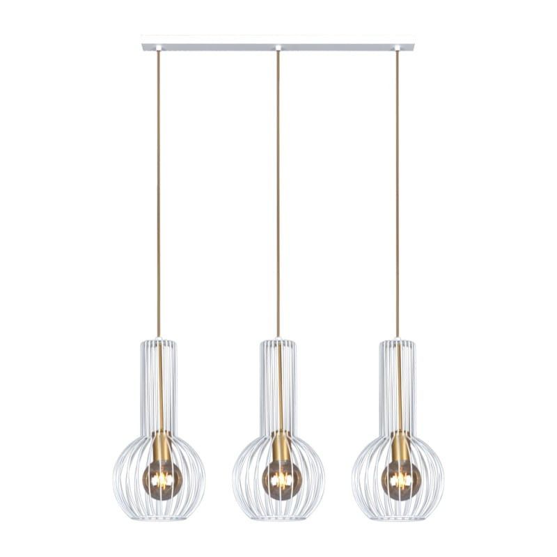 Lampa sufitowa wisząca Kaja Arvi 1056 biało-złota nowoczesna 3xE27 x 60W 1 szt.