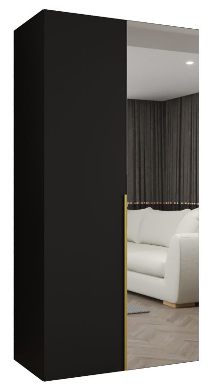 Szafa uchylna otwierana ALICANTE 2 100 wys 202 cm Czarny + Złoty 1 szt