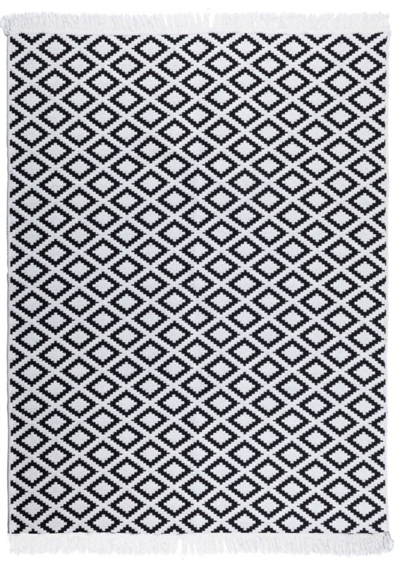 Dywan Multidecor Kilim Gold 120 x 160 cm romby biało-czarny 1 szt.