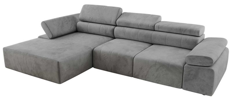 Narożnik MKS Meble RILASSO L strona lewa jasnoszary welwet 1szt.