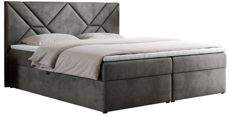 Łóżko kontynentalne MKS Meble NEOMI 140x200 H3 Ciemnoszary welvet 1szt.