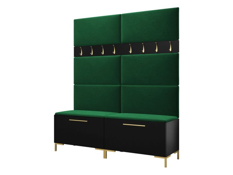 Garderoba MIRJAN 24 Zilion II czarny + zielony 1 kpl.