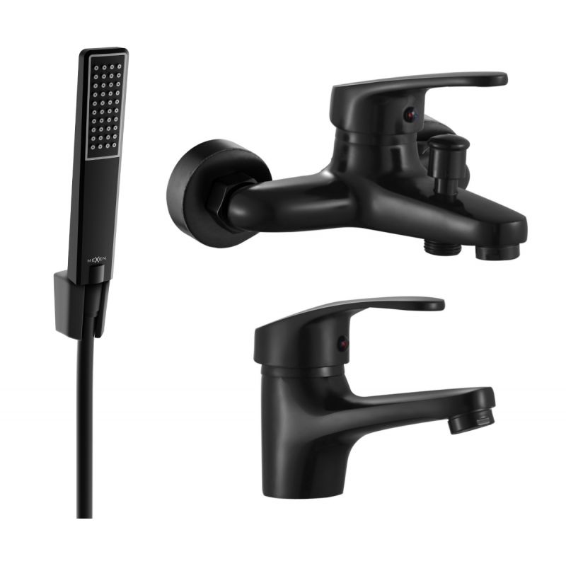 Zestaw wannowy Mexen Erica czarny 1 szt.