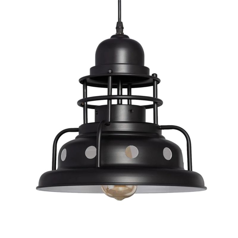Lampa wisząca Abruzzo Retro 4531 czarno-biała retro 1xE27 x 12W 1 szt.