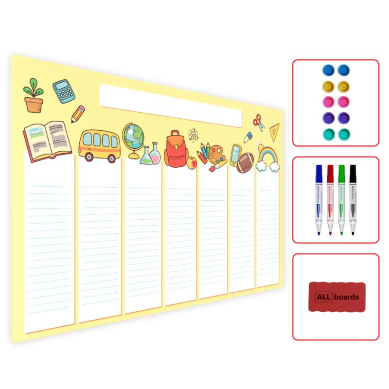 Tablica magnetyczna metalboards 60x40 cm ALLboards planer hobby 1 szt.