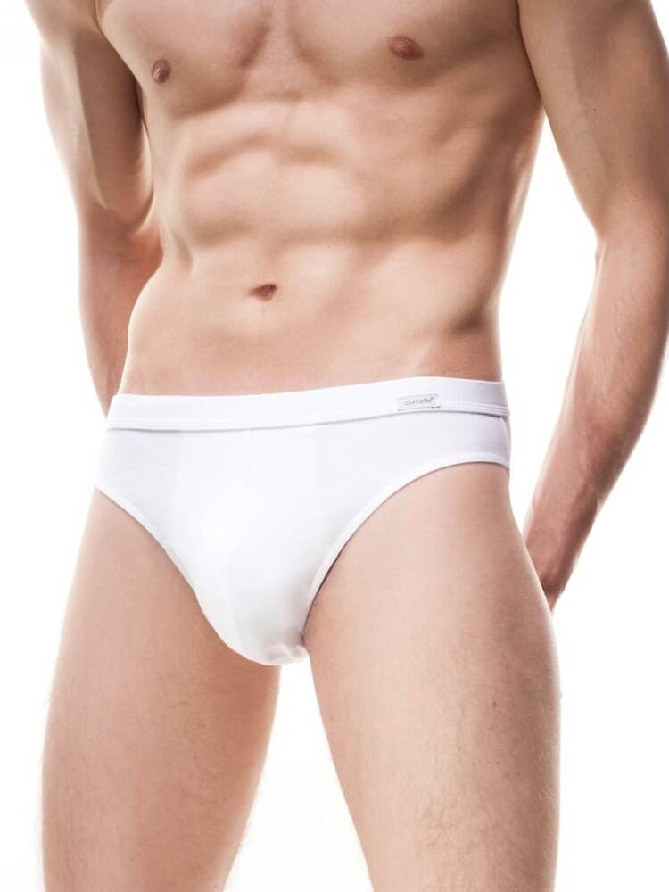 Gładkie Klasyczne Slipy Męskie Authentic | Cornette | AU 221/01 | Białe