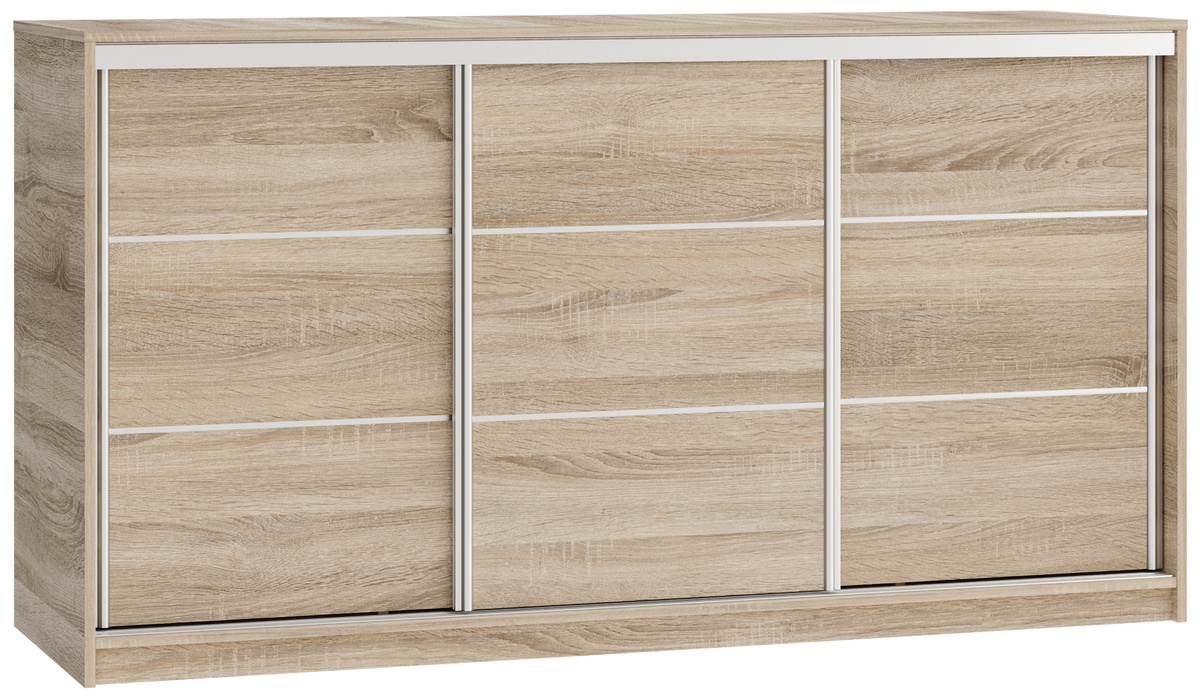 Duża komoda z szufladami i drążkiem dąb sonoma 180 cm TOP