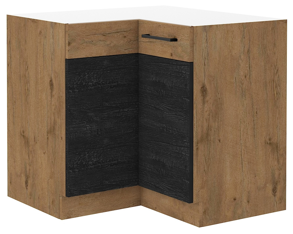 Dolna szafka kuchenna narożna 90x90 cm VIKI ciemne drewno