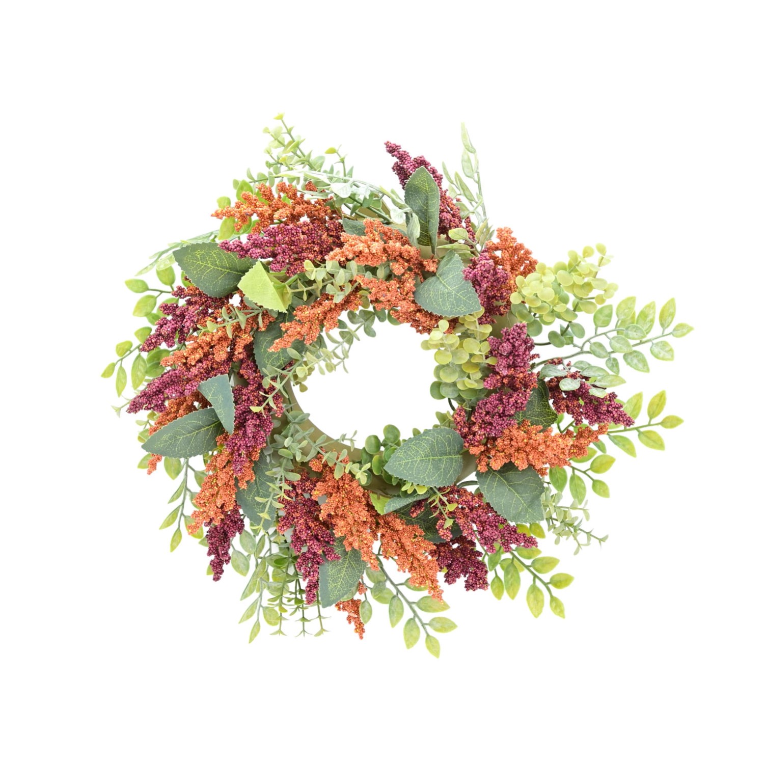 Wianek pomarańczowo-fioletowy - śr. 30 cm